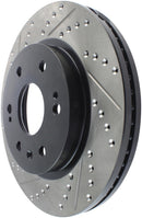StopTech 05-10 GMC Sierra 1500 (w Rear Drum) / 07-09 GMC Yukon Front Right Slotted & Drilled Rotor-6