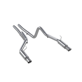 MBRP 05-09 Ford Shelby GT500 / GT Dual Split Rear Race Version, T409 4in Tips Exhaust System - 0