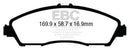 EBC 14+ Acura MDX 3.5 Ultimax2 Front Brake Pads-1