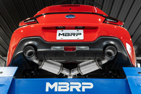 MBRP 13-16 Subaru BRZ 2.0L/ 2.4L 3in Dual Split Rear Cat Back w/CF Tips- T304 - 0