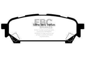 EBC 04-06 Saab 9-2X 2.0 Turbo Yellowstuff Rear Brake Pads - 0