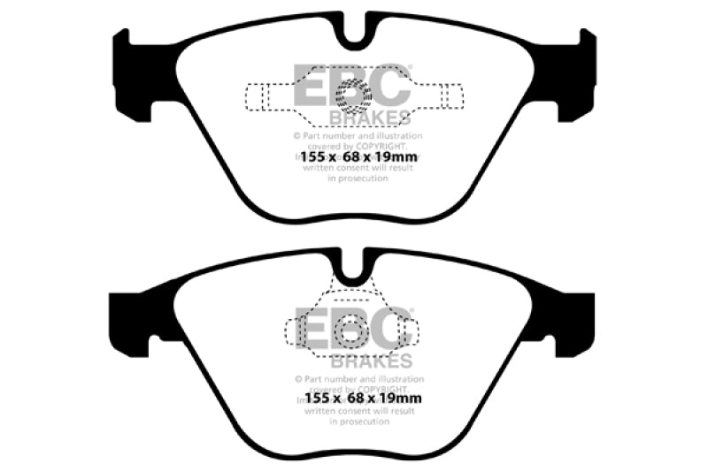 EBC 06-12 BMW 335i 3.0T (E90/E92/E93) Bluestuff Front Brake Pads - 0