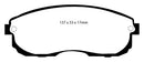EBC 99-01 Infiniti G20 2.0 Yellowstuff Front Brake Pads-1