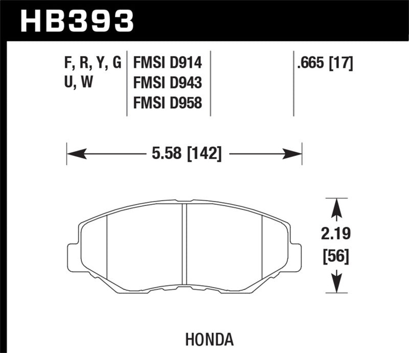 Hawk 89/03-17 Honda Accord HPS 5.0 Front Brake Pads - 0