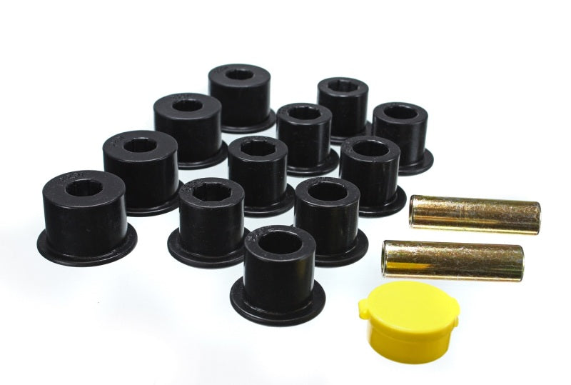 Energy Suspension 6/86-97 Nissan 720 & Hardbody Pickup 2WD Black Rear Leaf Spring Bushing Set - 0