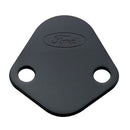 Ford Racing Fuel Pump Block Off Plate - Black Crinkle Finish w/ Ford Oval-1