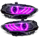 Oracle Lighting 18-23 Ford Mustang Dynamic ColorSHIFT LED Headlights - Black Series-26