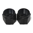 Russell Performance -6 AN Tube Nuts 3/8in dia. (Black) (2 pcs.)-5