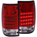 ANZO 1989-1995 Toyota Pickup LED Taillights Red/Clear-1