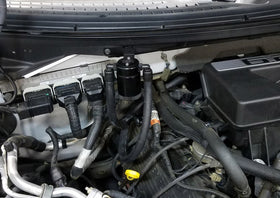 J&L 11-14 Ford F-150/Ford F-150 Raptor 6.2L Passenger Side Oil Separator 3.0 - Black Anodized - 0