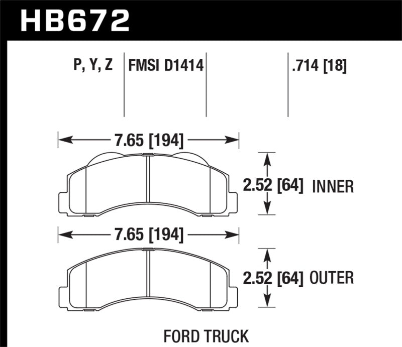 Hawk 10-14 Ford F-150 Front Super Duty Brake Pads - 0