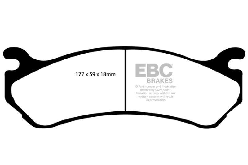 EBC 02 Cadillac Escalade 5.3 (Akebono rear caliper) Greenstuff Front Brake Pads - 0