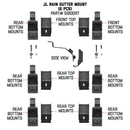 Go Rhino 6pc Rain Gutter Mounting Kit for SRM Rack-1