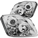 ANZO 1997-2001 Honda Prelude Projector Headlights w/ Halo Chrome w/ LED-1