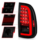 ANZO 00-06 Toyota Tundra (Std. Bed/Reg Cab) LED Taillights w/Light Bar Black Housing Smoke Lens-5