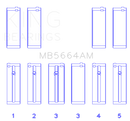 King Engine Bearings Nissan QR25DE DOHC 16 Valves Main Bearing Set - Size STD-2