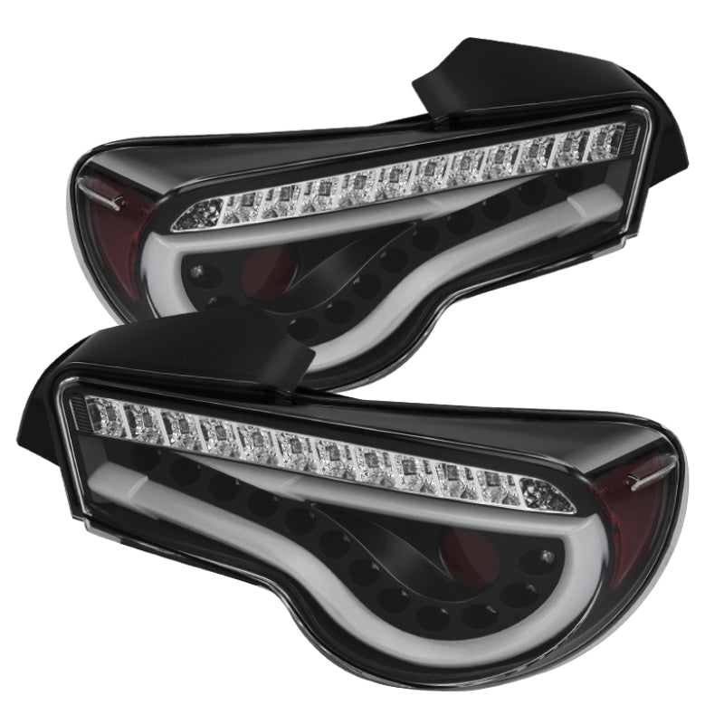 Spyder Scion FRS 12-14/Subaru BRZ 12-14 Light Bar LED Tail Lights Black ALT-YD-SFRS12-LBLED-BK - 0