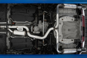 MBRP 17-19 VW Golf SportWagen/Alltrack 1.8T T304SS 3in Cat-Back 2.5in Dual Split Rear w/ CF Tips - 0