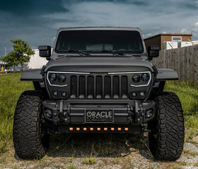 ORACLE Lighting 18-22 Jeep Wrangler JL/ 20-22 Gladiator JT Skid Plate w/ Integr LED Emitters - Amber - 0