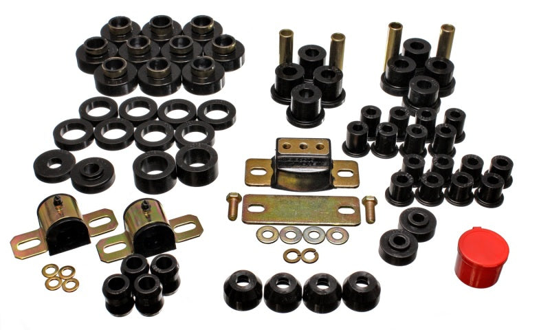 Energy Suspension 80-86 Jeep CJ7 Black Hyper-Flex Master Bushing Set - 0