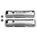 Edelbrock Valve Cover Signature Series Chevrolet 1959-1986 262-400 CI V8 Low Chrome-1