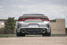 Corsa 2015-2023 Charger SRT/Hellcat/Redeye 2.75in Valved Catback DRE w/ Single 4.5in Blk PVD Tips - 0