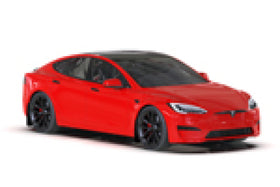 Rally Armor 21-26 Tesla Model S/ S Plaid Black UR Mud Flap w/Metallic Black Logo - 0