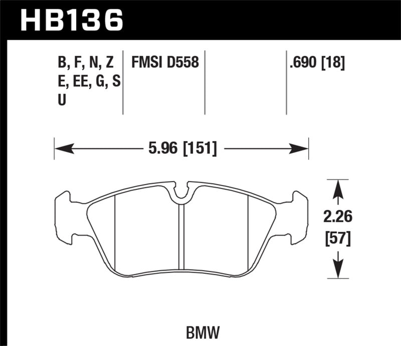 Hawk BMW 318i/318iC/318iS/318Ti/325Ci/325i/325iS/325Xi/328Ci/328iC/328iS/Z3 Race Front Brake Pads - 0