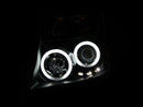 ANZO 2005-2008 Nissan Frontier Projector Headlights w/ Halo Black-3