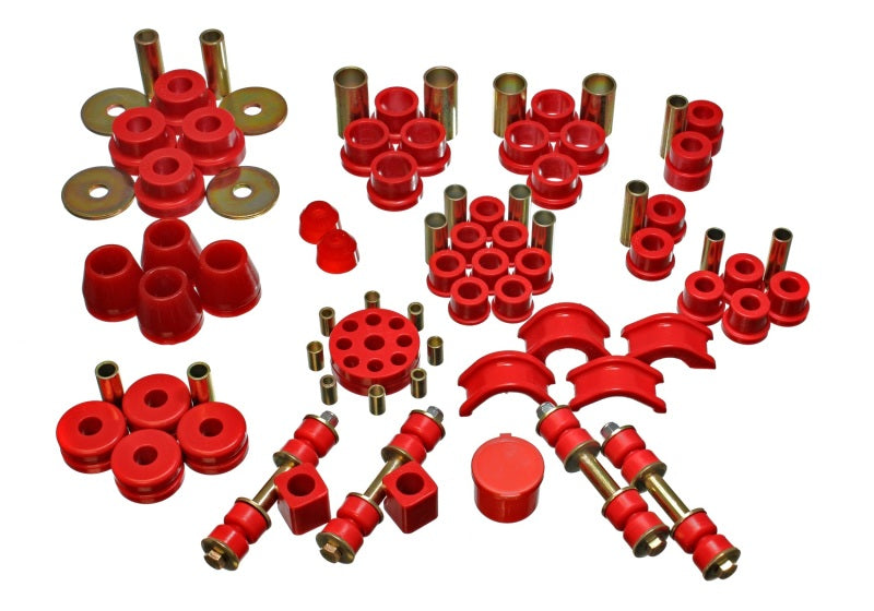 Energy Suspension 74-78 Nissan 260Z/280Z Red Hyper-Flex Master Bushing Set - 0