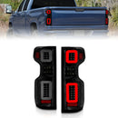 ANZO 19-21 Chevy Silverado Full LED Taillights Black Housing Smoke Lens G2 (w/C light Bars)-2