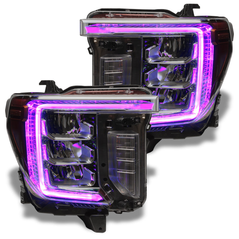 Oracle 20-21 GMC Sierra 2500/3500 HD RGB+W Headlight DRL Upgrade Kit - ColorSHIFT 2 - 0