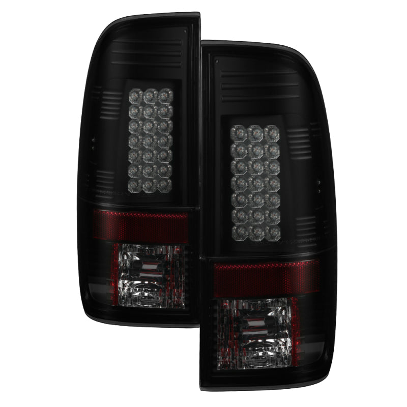 Spyder 08-16 Ford Super Duty LED Tail Lights Black Smoke ALT-YD-FS07-LED-BSM - 0