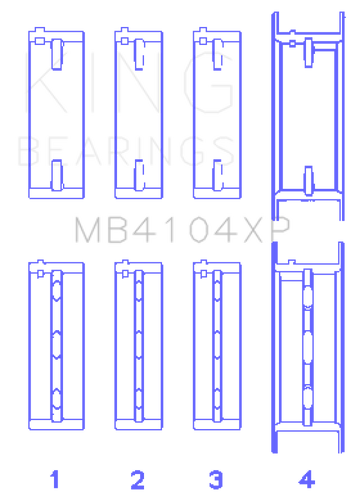 King Engine Bearings Nissan VG30DE/VG30DETT Performance Main Bearing Set - Size STDX