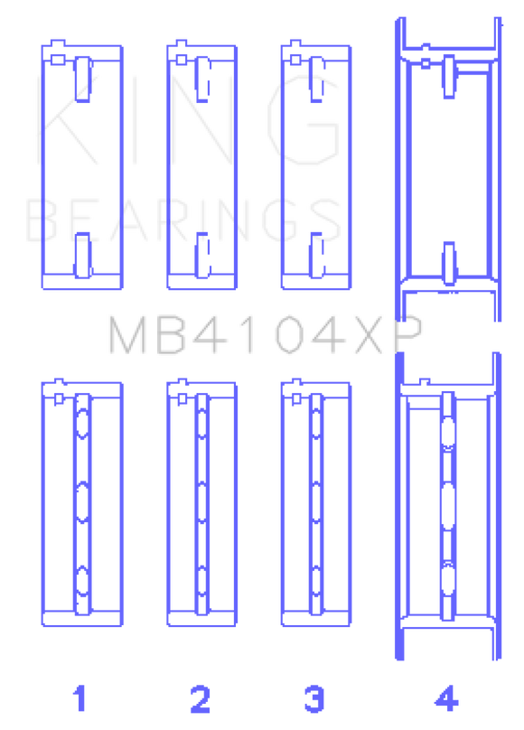 King Engine Bearings Nissan VG30DE/VG30DETT Performance Main Bearing Set - Size STDX