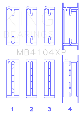 King Engine Bearings Nissan VG30DE/VG30DETT Performance Main Bearing Set - Size STD
