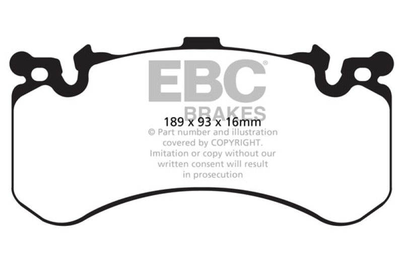 EBC 11+ Audi A8 Quattro 6.3 (Cast Iron Rotors) Yellowstuff Front Brake Pads - 0