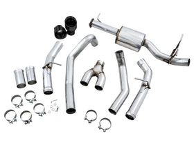 AWE Tuning 19-21 RAM 1500 5.7L (w/Cutouts) 0FG Dual Rear Exit Cat-Back Exhaust - Diamond Black Tips - 0