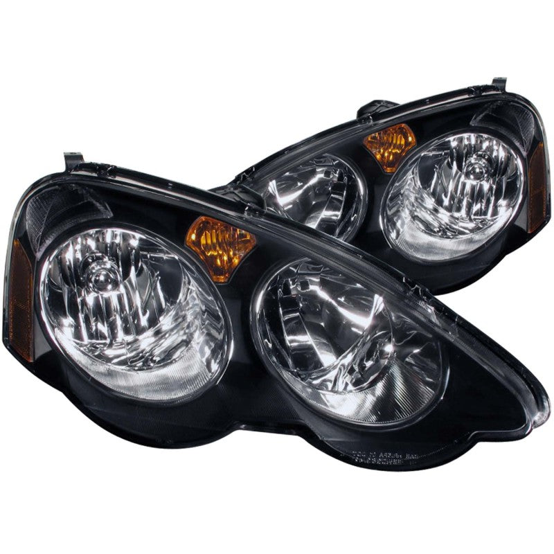 ANZO 2002-2004 Acura Rsx Crystal Headlights Black - 0