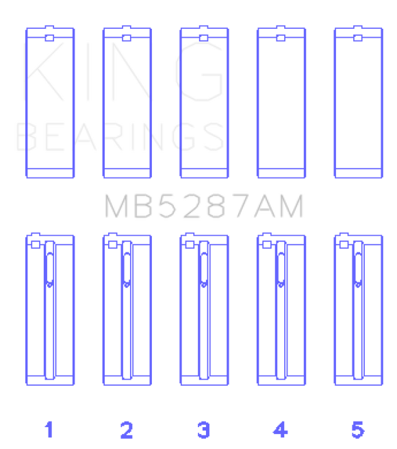 King Engine Bearings Toyota 1ZZ-FE Main Bearing Set - Size STD