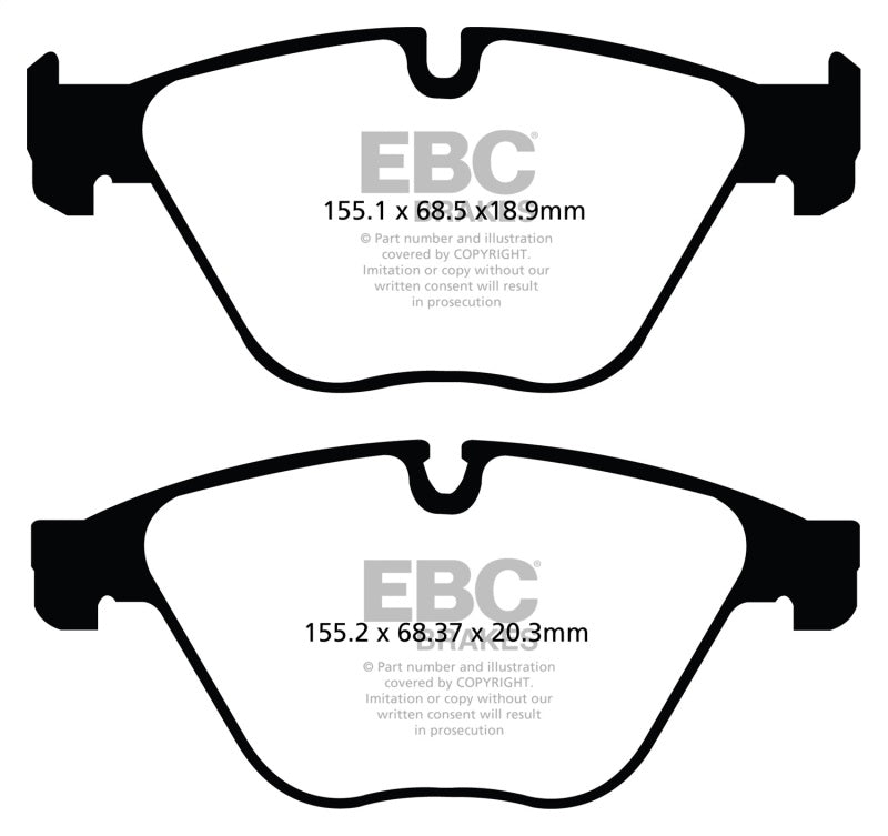 EBC 10+ BMW 535i 3.0 Turbo (F10) Yellowstuff Front Brake Pads - 0