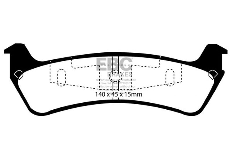 EBC 95-01 Ford Explorer 4.0 2WD Yellowstuff Rear Brake Pads - 0