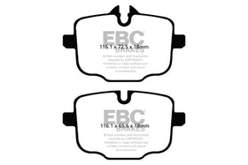 EBC 2021+ BMW M3/M4 3.0TT (G80/G82/G83 w/Cast Iron Rotors) Redstuff Rear Brake Pads