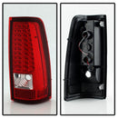 xTune Chevy Silverado 1500/2500/3500 99-02 LED Tail Lights Red Clear ALT-ON-CS99-LED-RC-4