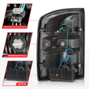 ANZO 2014-2018 GMC Sierra LED Tail Lights Black Housing Clear Lens-3