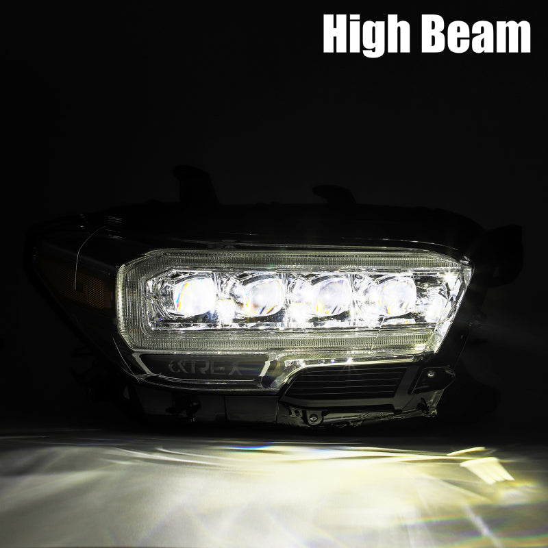 AlphaRex 16-20 Toyota Tacoma NOVA LED Projector Headlight Plank Style Alpha Black w/Activation Light - 0