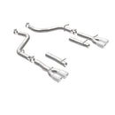 MagnaFlow Axle-Back, SS, 2.5in, Quad Split Rear 3.5in Tip 2015 Dodge Challenger 3.6L V6-12