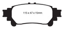 EBC 10+ Lexus RX350 3.5 (Japan) Greenstuff Rear Brake Pads-1