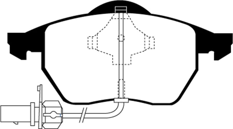 EBC 99-01 Audi A4 1.8 Turbo (B5) Redstuff Front Brake Pads - 0