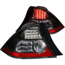ANZO 2004-2005 Honda Civic LED Taillights Black-1